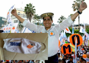 Zósimo Cárdenas también habría entregado mascarillas con su nombre y logo partidario