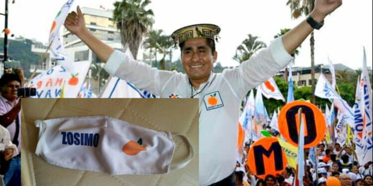 Zósimo Cárdenas también habría entregado mascarillas con su nombre y logo partidario