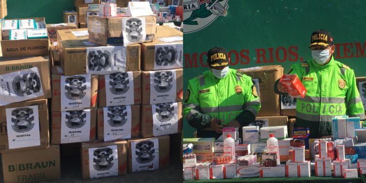 PNP incautó más de 9 toneladas de medicamentos y alcohol de dudosa procedencia