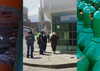 Ladrones hacen forado y roban más de 100 balones de oxígeno de negocio huancaíno