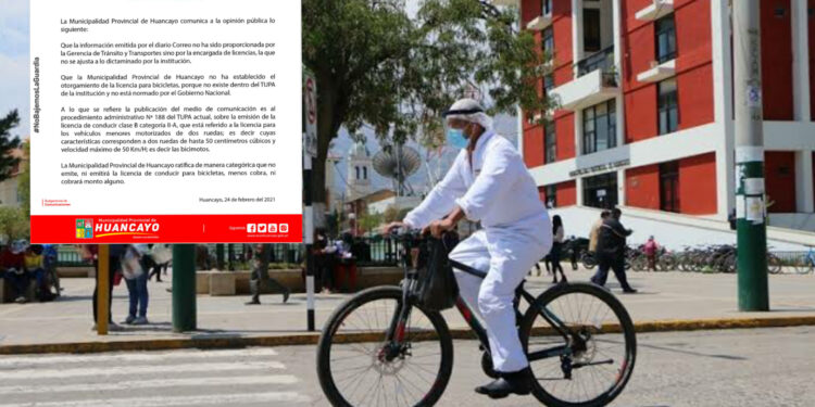 Municipalidad de Huancayo aseguró que licencias de conducir solo serán para bicimotos