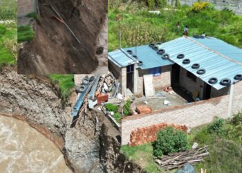 HUANCAYO: Crecida del río Cunas se lleva poste de media tensión en Pilcomayo