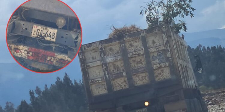 Camión de la Municipalidad de Huancayo fue sorprendido arrojando desmonte al río Mantaro en Huamancaca Chico