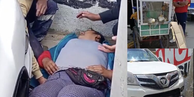 Camioneta se sube a la vereda y atropella a vendedora de jugo de caña en pleno centro de Huancayo